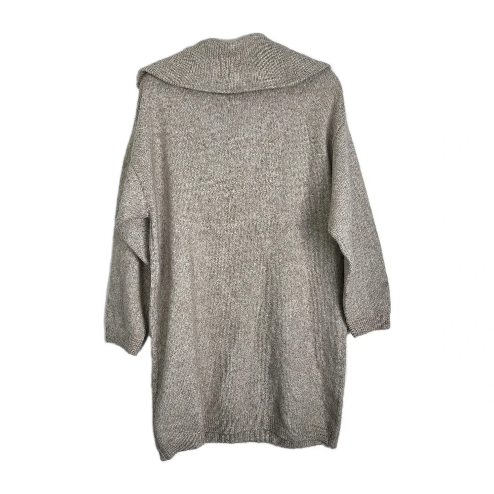 Asos Design Knitted Jumper Mini Dress 1/4 Zip Oatmeal Womens Size Small - Picture 7 of 11